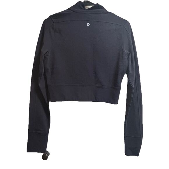 90 Degree by Reflex Women's Academy Crop Rib Half-Zip Pullover Top - Size Medium - Picture 4 of 7